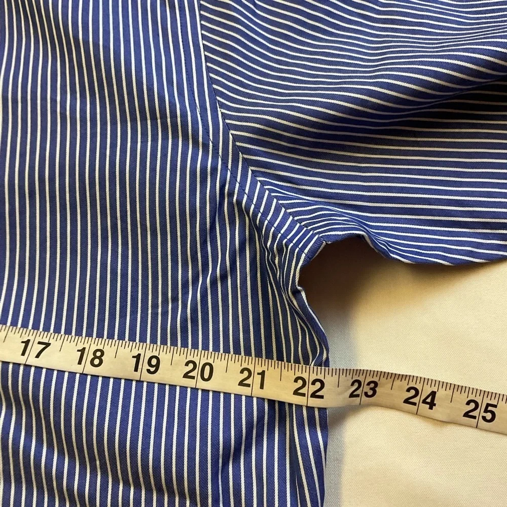 Banana Republic Men’s Blue Striped Dress Shirt Small 14–14.5 NWT